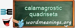 WordMeaning blackboard for calamagrostic quadriseta